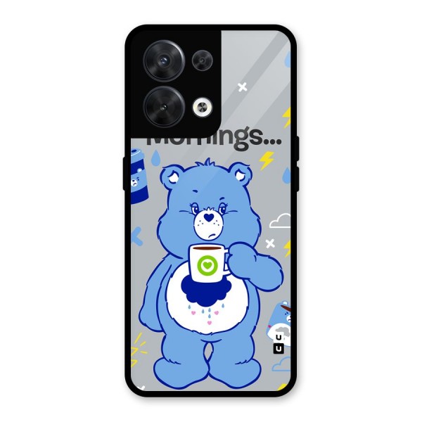 Morning Bear Glass Back Case for Oppo Reno8 5G