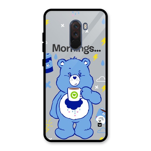 Morning Bear Glass Back Case for Poco F1