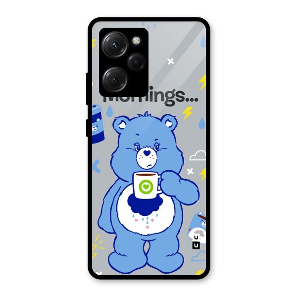 Morning Bear Glass Back Case for Poco X5 Pro