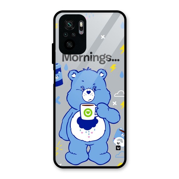 Morning Bear Glass Back Case for Redmi Note 10