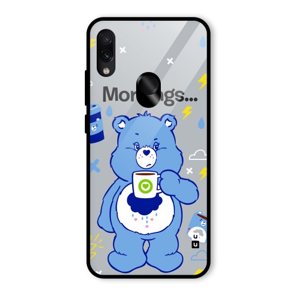 Morning Bear Glass Back Case for Redmi Note 7S