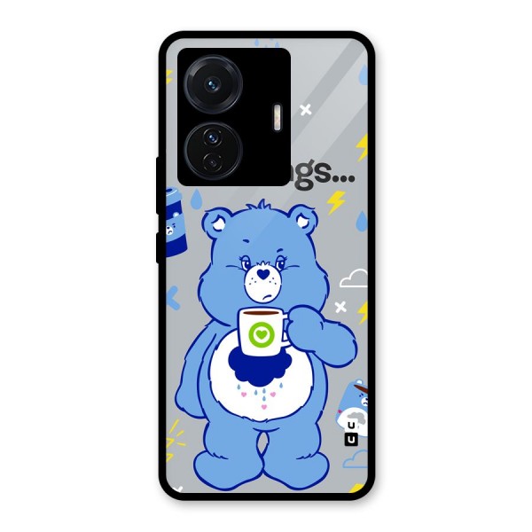 Morning Bear Glass Back Case for Vivo T1 Pro