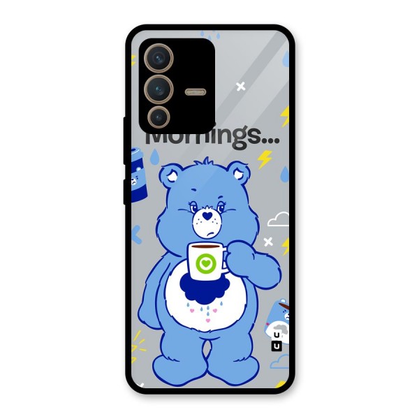 Morning Bear Glass Back Case for Vivo V23 5G