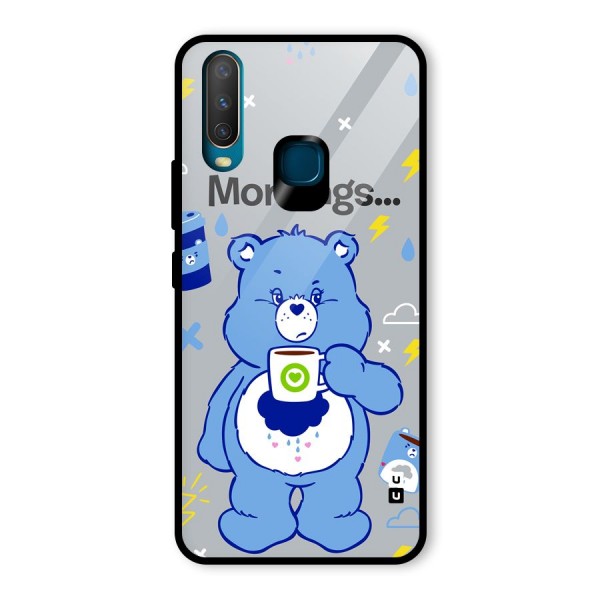 Morning Bear Glass Back Case for Vivo Y12