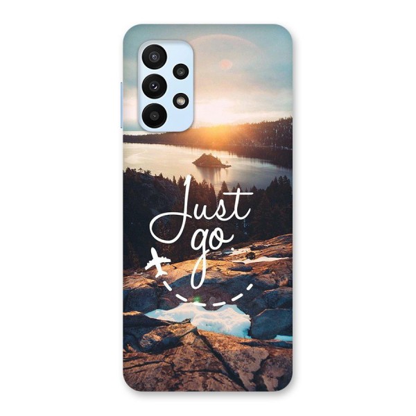 Morning Just Go Glass Back Case for Galaxy A23