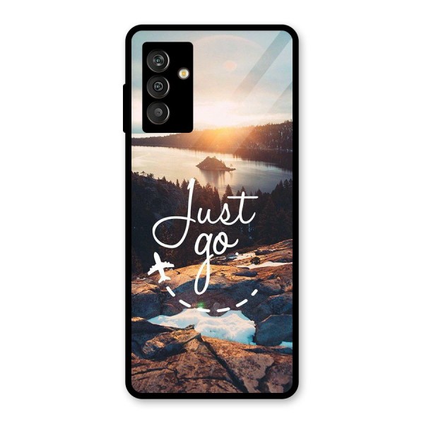 Morning Just Go Glass Back Case for Galaxy M13