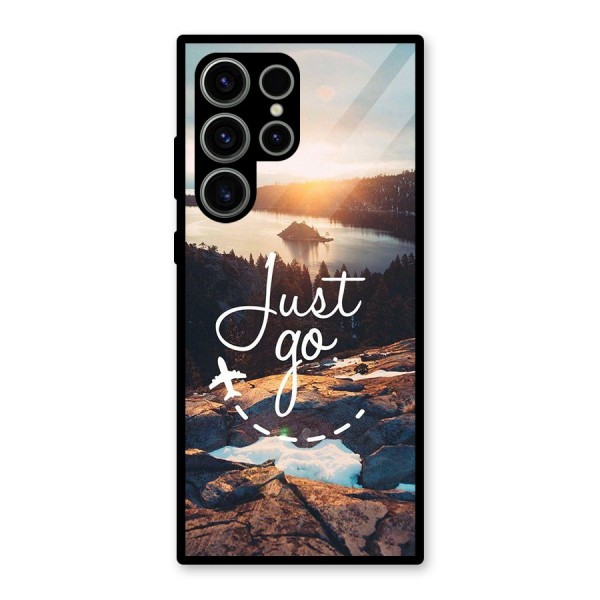 Morning Just Go Glass Back Case for Galaxy S23 Ultra
