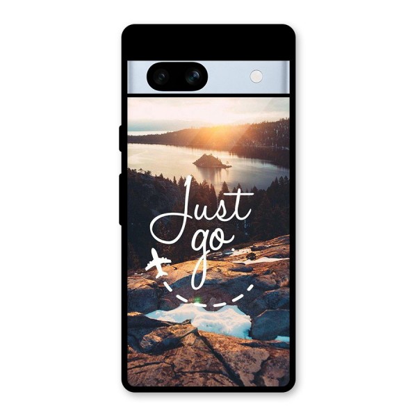 Morning Just Go Glass Back Case for Google Pixel 7a