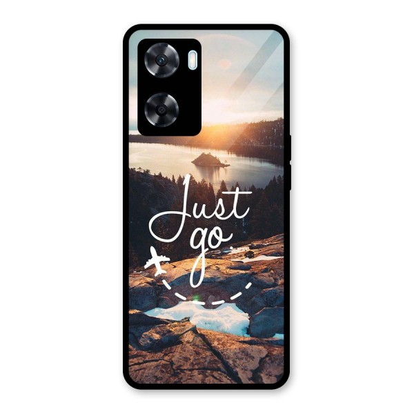 Morning Just Go Glass Back Case for Oppo A77s