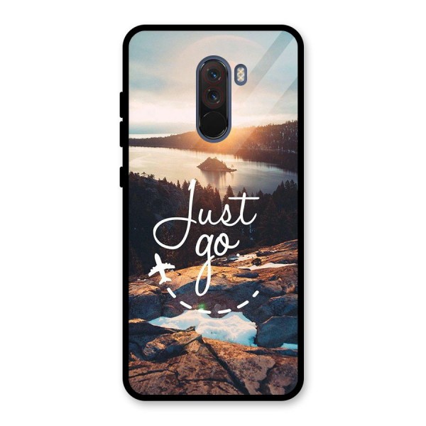 Morning Just Go Glass Back Case for Poco F1