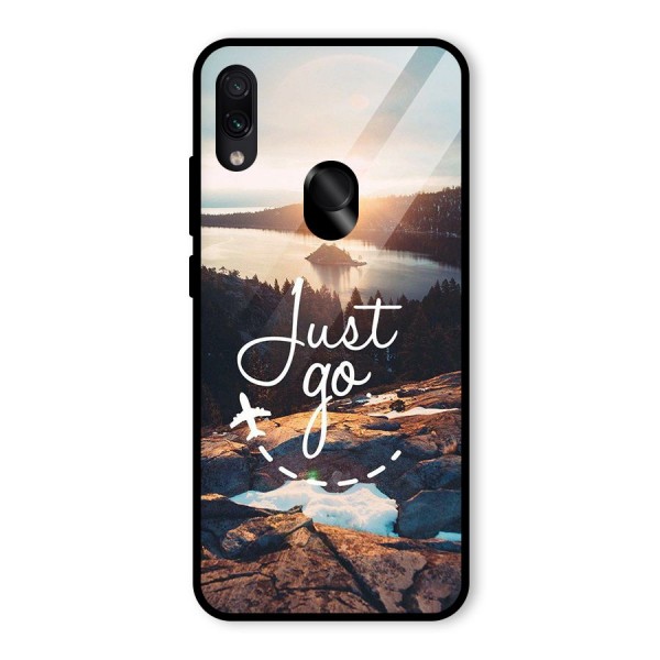 Morning Just Go Glass Back Case for Redmi Note 7S