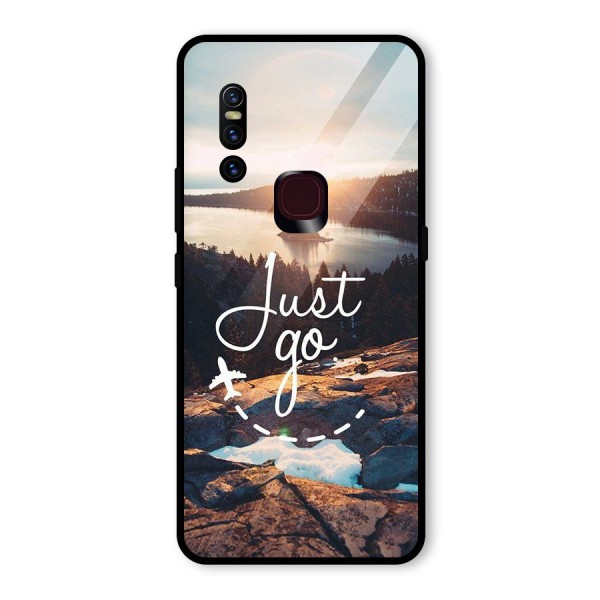 Morning Just Go Glass Back Case for Vivo V15