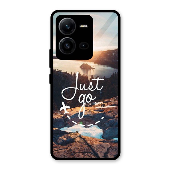 Morning Just Go Glass Back Case for Vivo V25