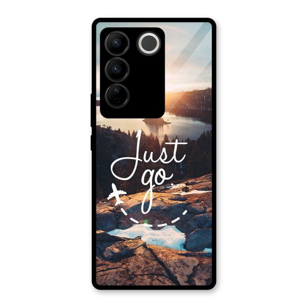 Morning Just Go Glass Back Case for Vivo V27