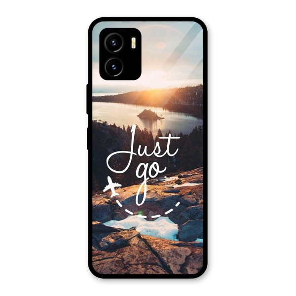 Morning Just Go Glass Back Case for Vivo Y15s