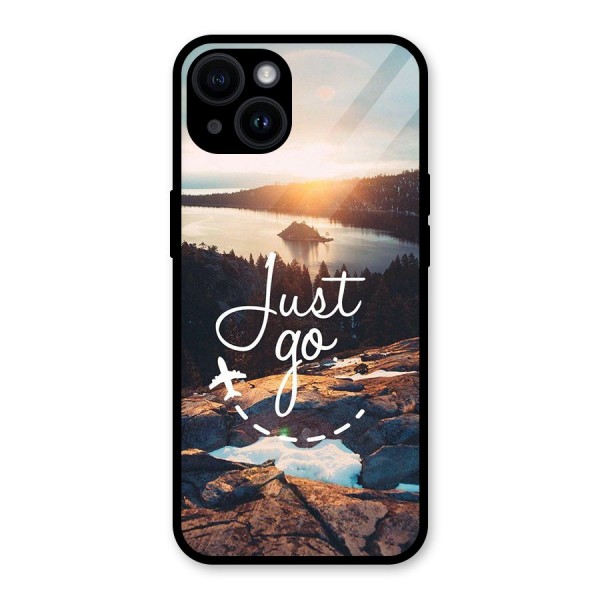 Morning Just Go Glass Back Case for iPhone 14