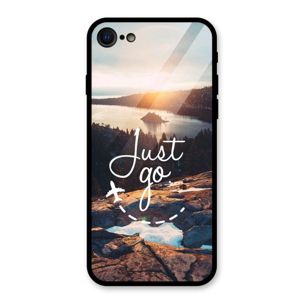 Morning Just Go Glass Back Case for iPhone 8