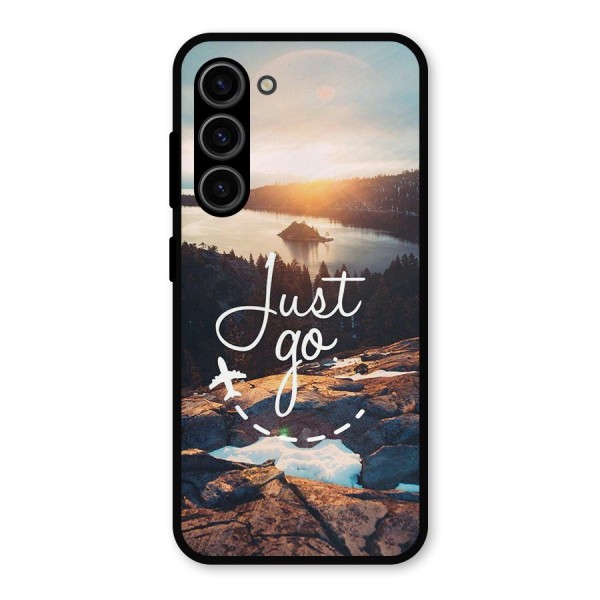 Morning Just Go Metal Back Case for Galaxy S23