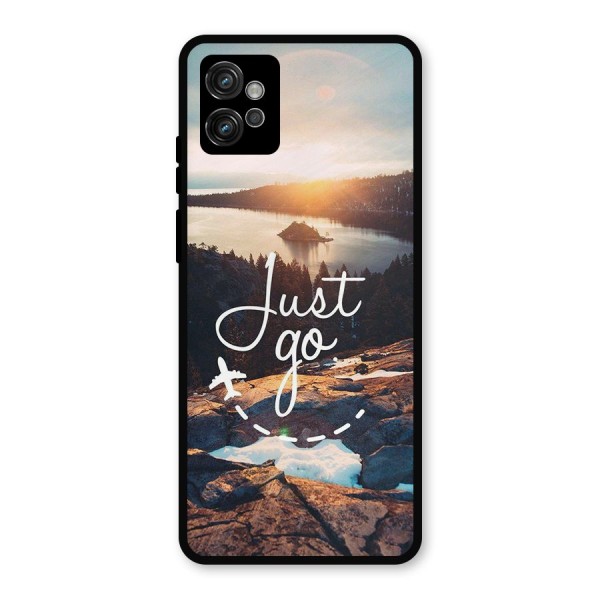 Morning Just Go Metal Back Case for Moto G32