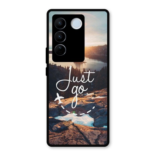 Morning Just Go Metal Back Case for Vivo V27