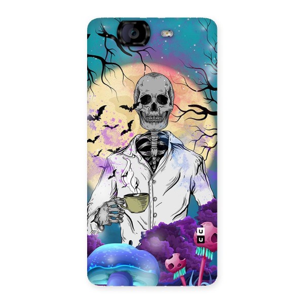 Morning Tea Skull Back Case for Canvas Knight A350