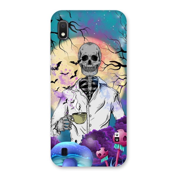 Morning Tea Skull Back Case for Galaxy A10