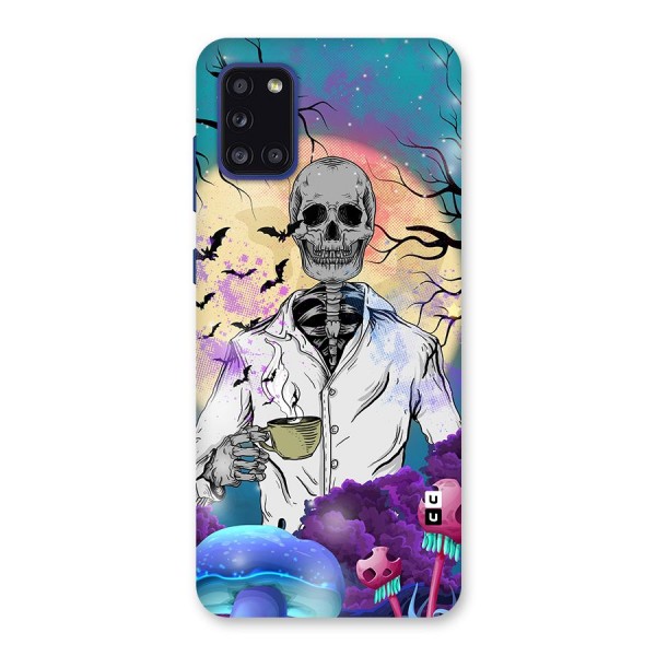 Morning Tea Skull Back Case for Galaxy A31