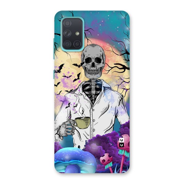 Morning Tea Skull Back Case for Galaxy A71