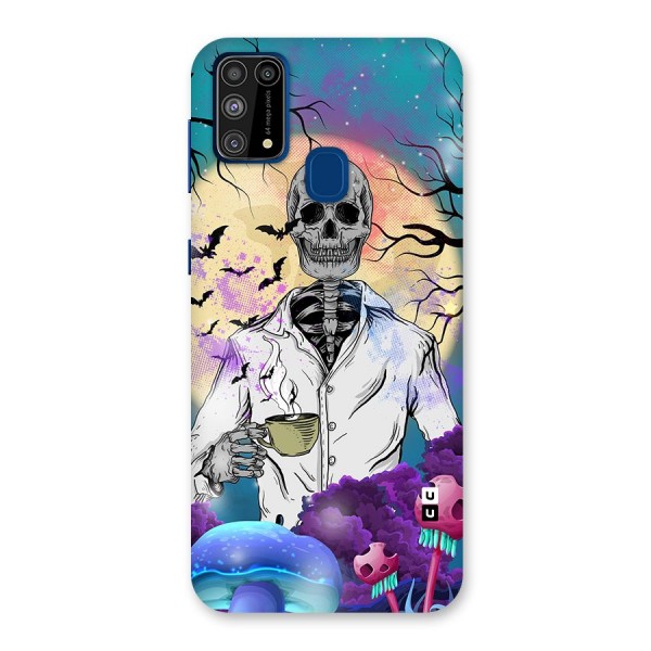 Morning Tea Skull Back Case for Galaxy F41