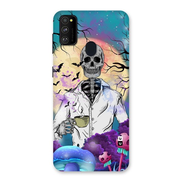 Morning Tea Skull Back Case for Galaxy M30s