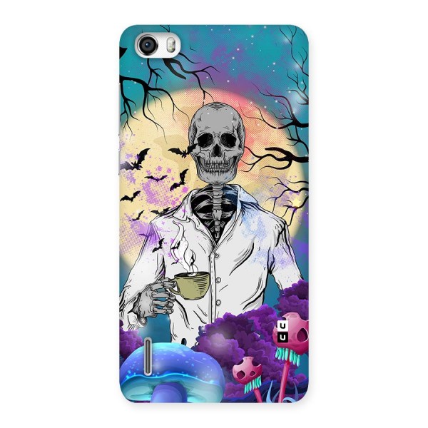 Morning Tea Skull Back Case for Honor 6