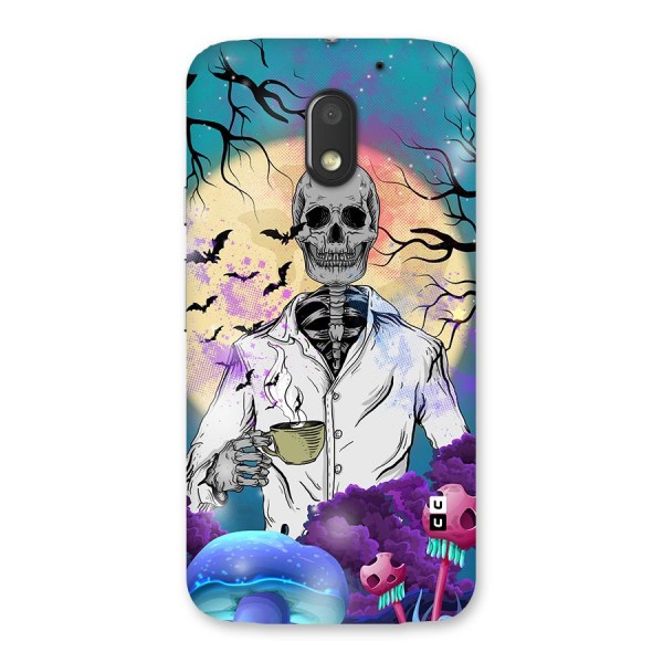 Morning Tea Skull Back Case for Moto E3 Power