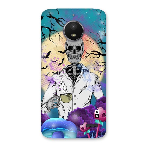 Morning Tea Skull Back Case for Moto E4