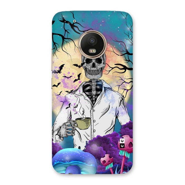 Morning Tea Skull Back Case for Moto G5 Plus