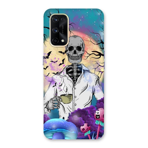 Morning Tea Skull Glass Back Case for Realme X7 Pro