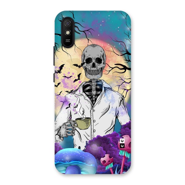 Morning Tea Skull Back Case for Redmi 9i