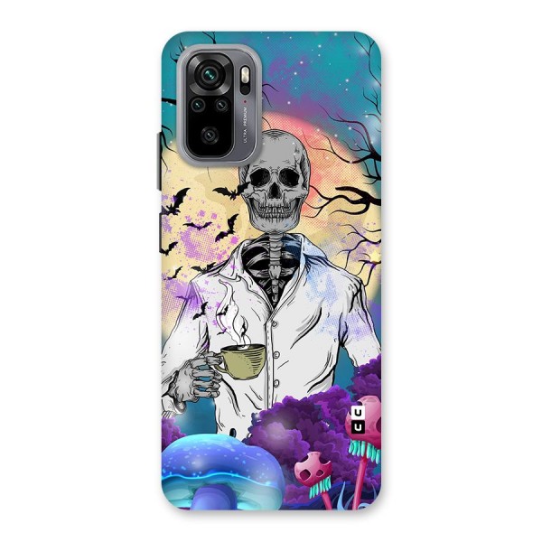 Morning Tea Skull Back Case for Redmi Note 10