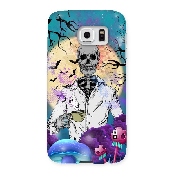 Morning Tea Skull Back Case for Samsung Galaxy S6