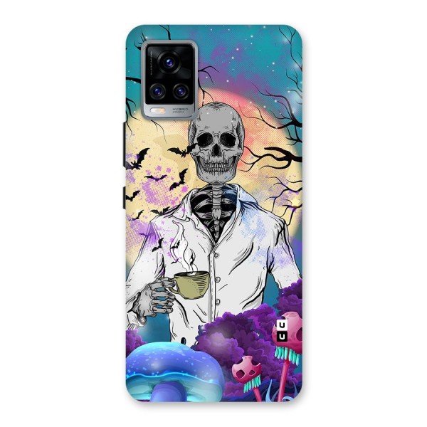 Morning Tea Skull Back Case for Vivo V20 Pro