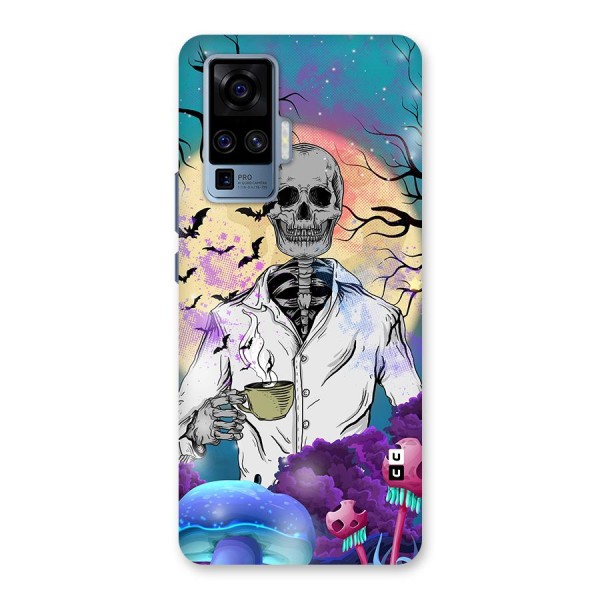 Morning Tea Skull Back Case for Vivo X50 Pro