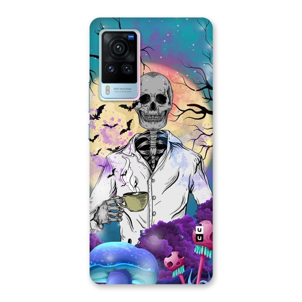 Morning Tea Skull Back Case for Vivo X60 Pro