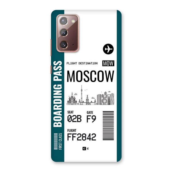 Moscow Boarding Pass Back Case for Galaxy Note 20