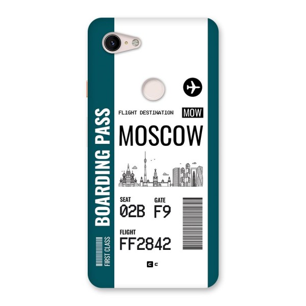 Moscow Boarding Pass Back Case for Google Pixel 3 XL