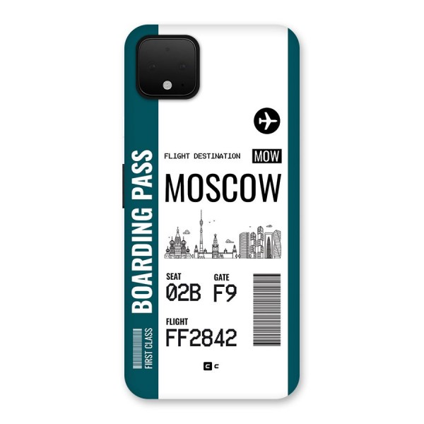 Moscow Boarding Pass Back Case for Google Pixel 4 XL