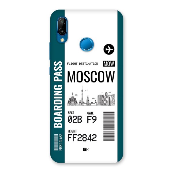 Moscow Boarding Pass Back Case for Huawei P20 Lite