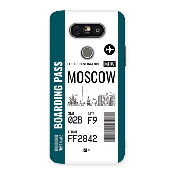 Moscow Boarding Pass Back Case for LG G5