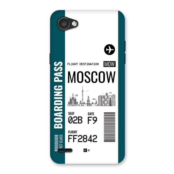 Moscow Boarding Pass Back Case for LG Q6
