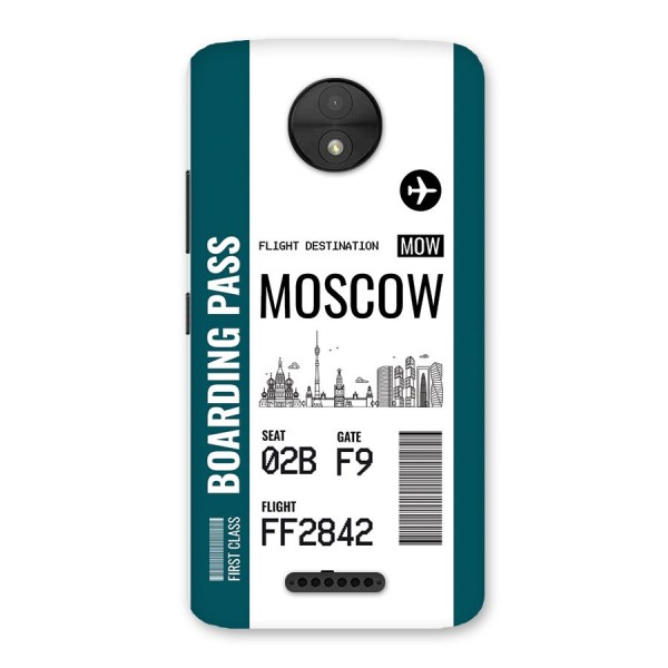 Moscow Boarding Pass Back Case for Moto C