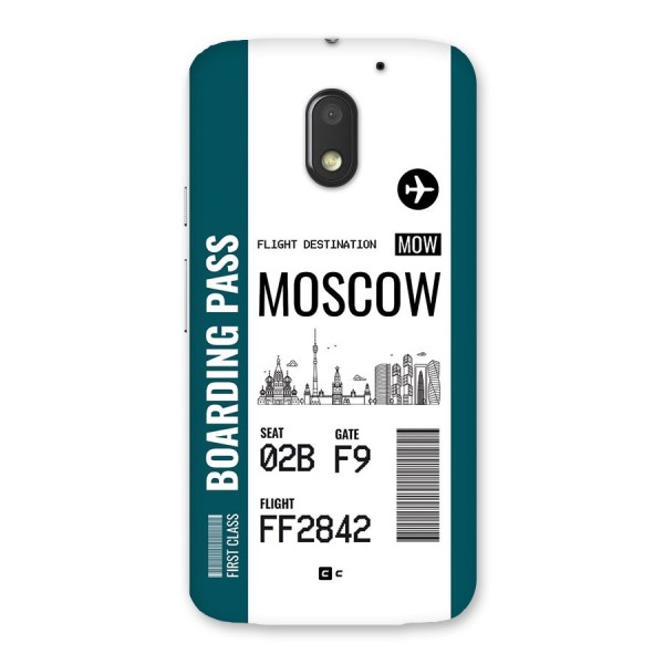 Moscow Boarding Pass Back Case for Moto E3 Power