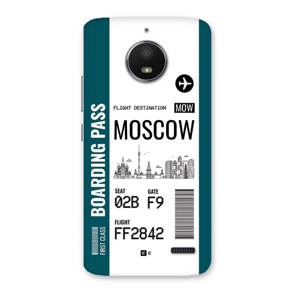 Moscow Boarding Pass Back Case for Moto E4